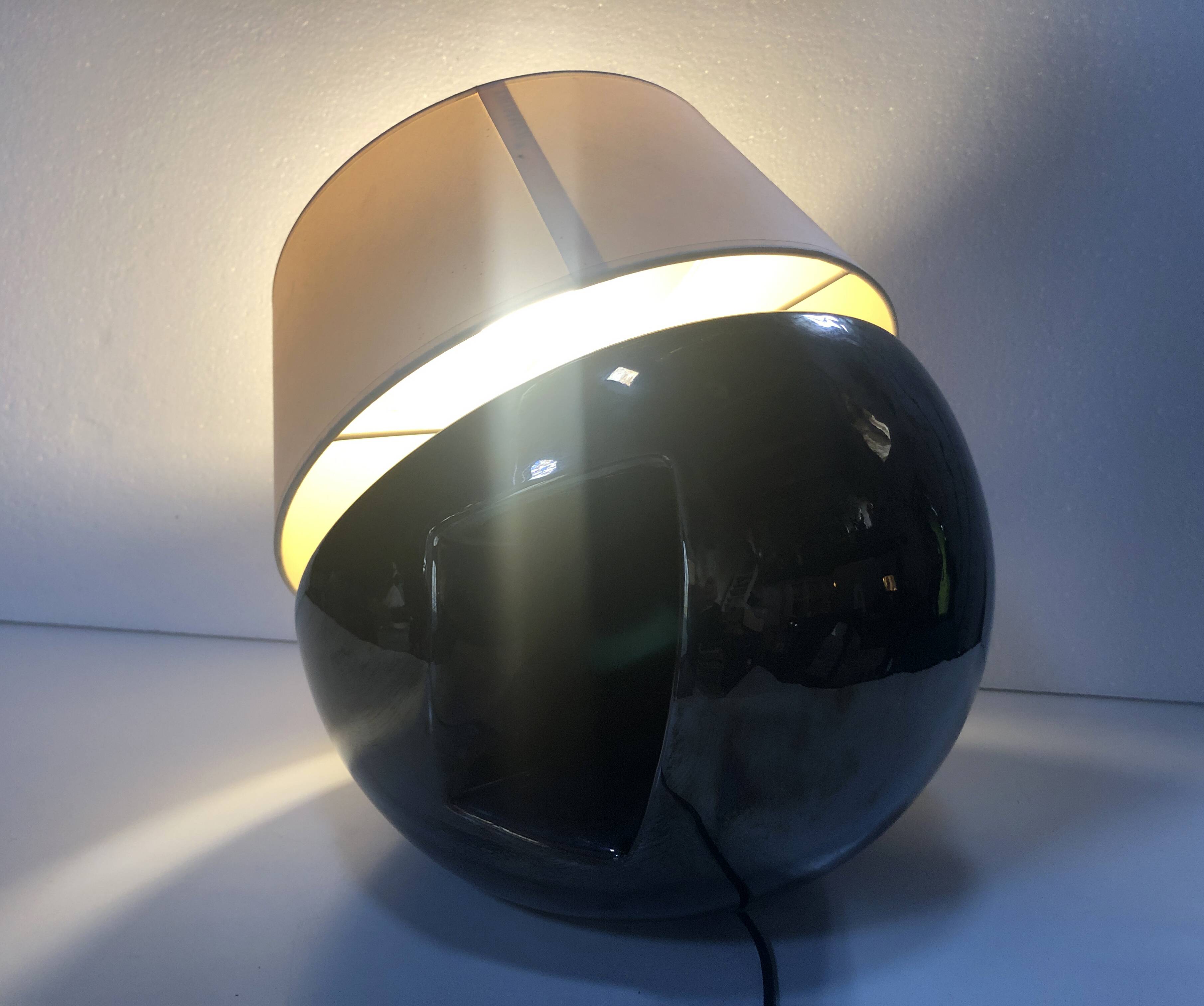 Large Vintage Lamp • Glazed Earthenware • Louis Drimmer • Space Age • 1960