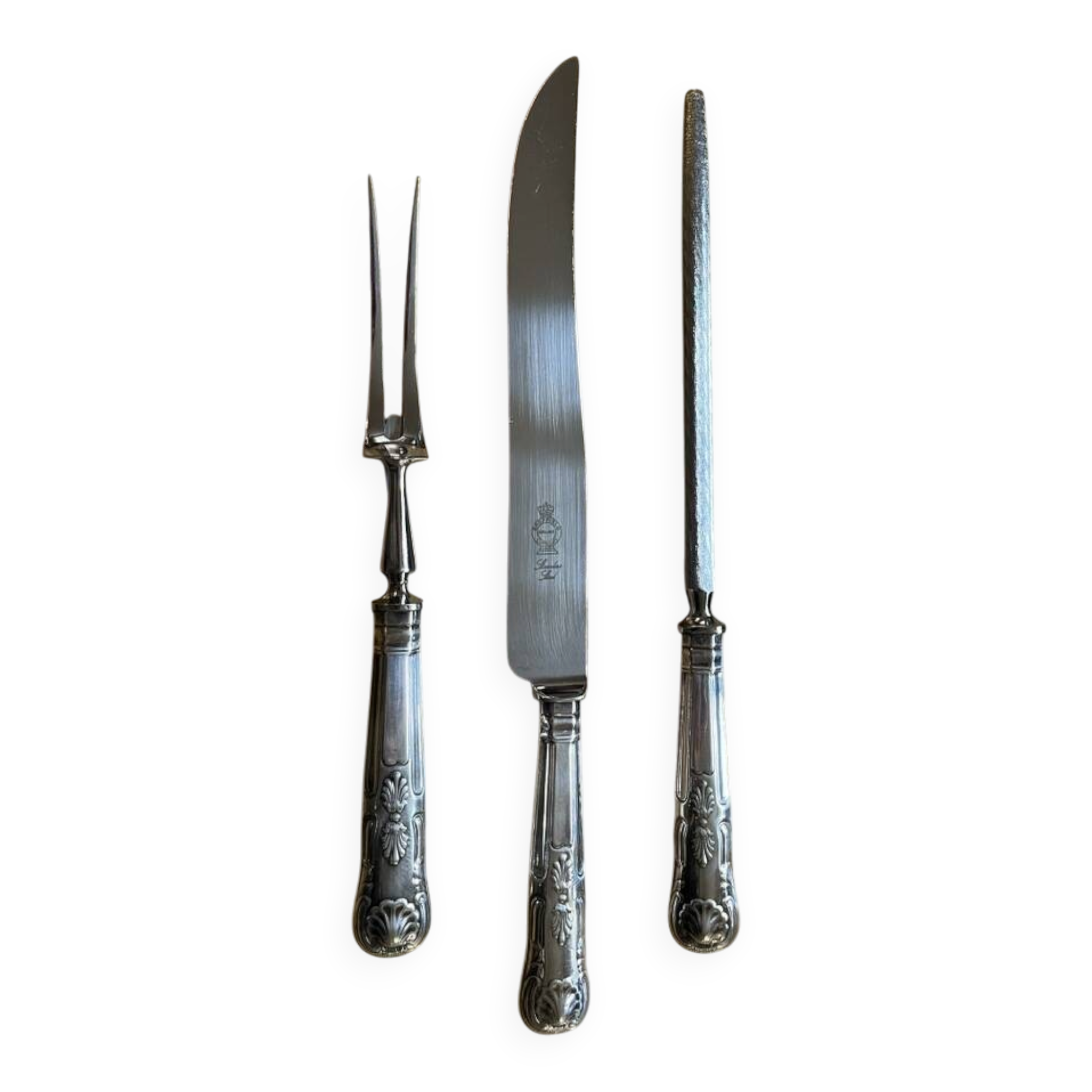 3-piece cutting service – Silver-plated – Louis XV style handles