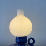 Vintage lamp of the 70s in ceramic and opaline