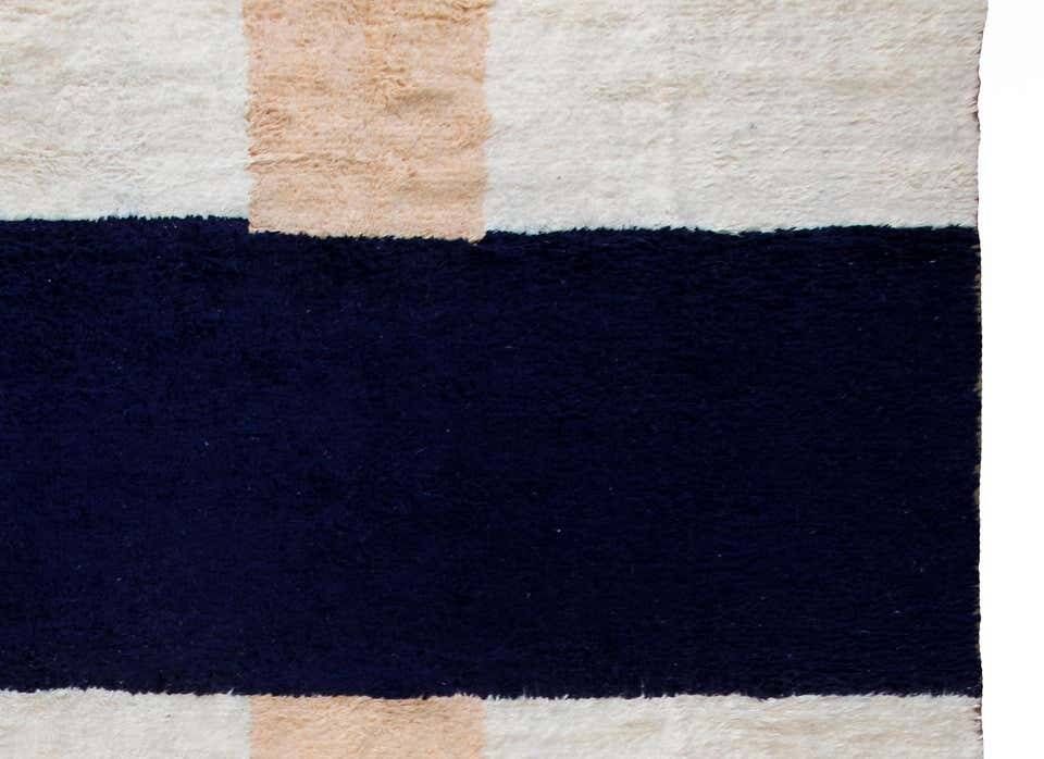 Small Moroccan wool rug 200cmx100cm traditional cotton