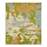 Tapis rustique turc tissé à la main en laine multicolore 250 cm x 294 cm