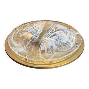 Grand plafonnier Hillebrand - verre laiton murano