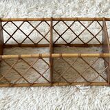 Rattan wall shelf 1960