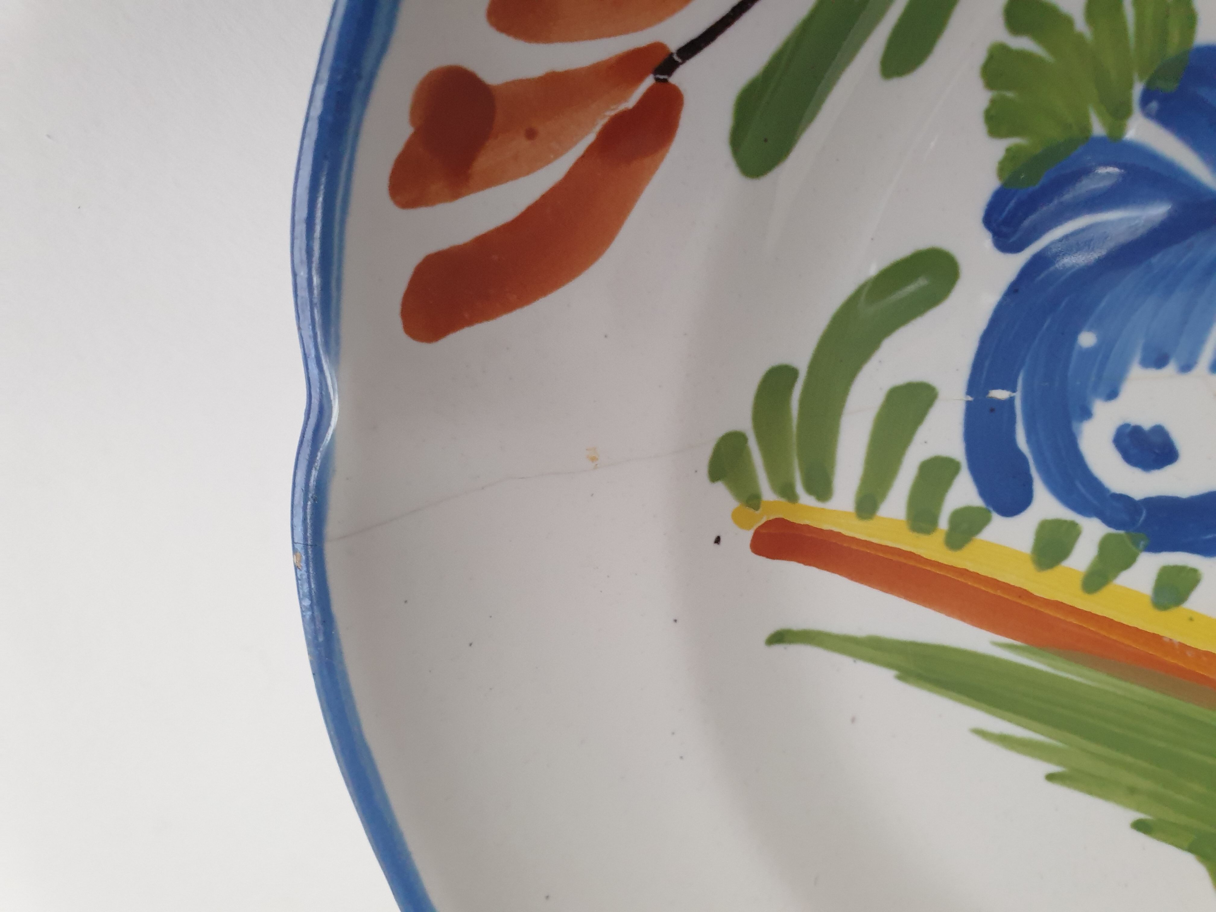 Old ceramic plate from the east Les Islettes