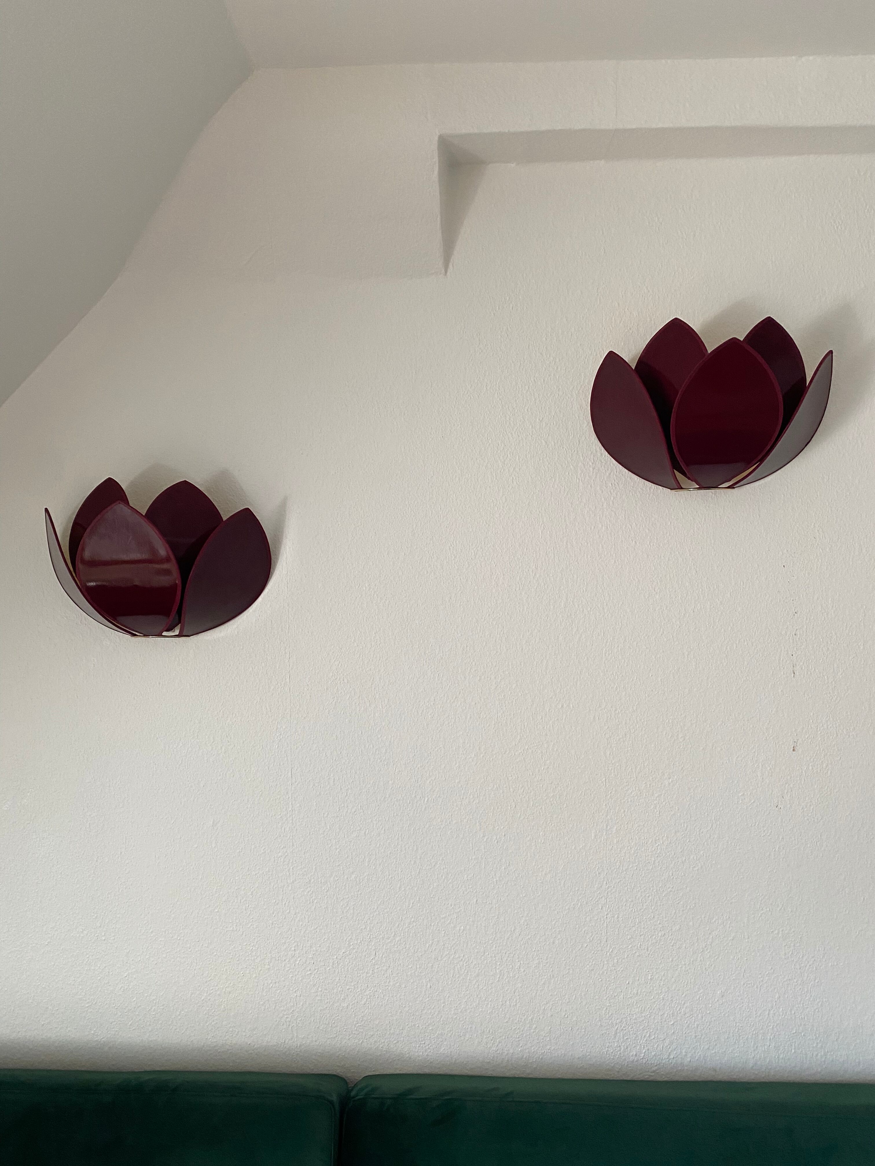 Lotus flower sconces