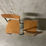Pair of 80s school chairs