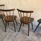 Set of 4 chairs inn 1960's bars and feet compass