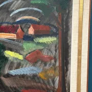 Large Original Swedish Oil on Canvas – “Landscape” by Bror Göransson – Signed – Vintage & Framed – 83 × 63 cm (32.7" × 24.8")