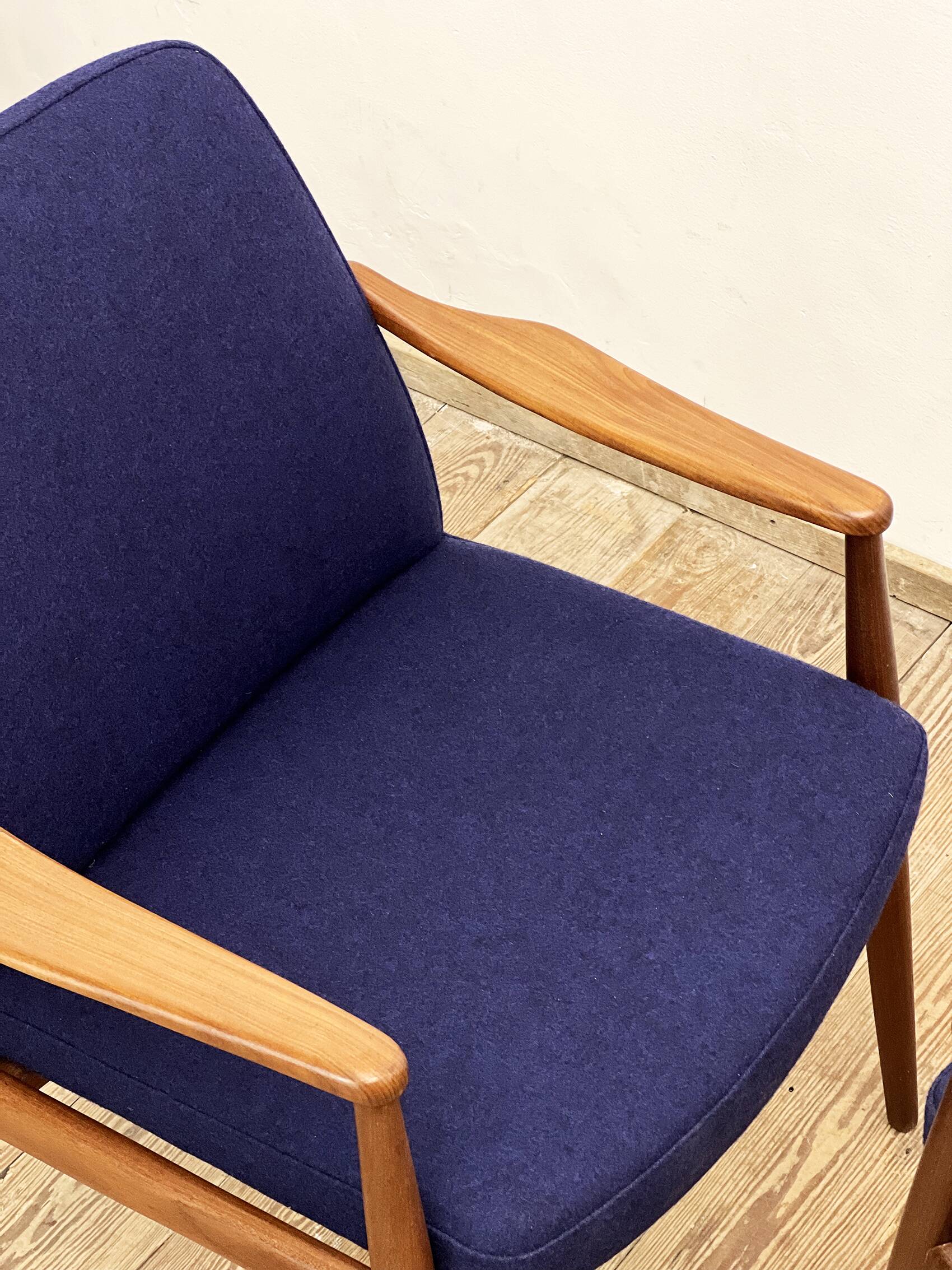 Two Mid-Century Modern Teak Armchairs by Hartmut Lohmeyer for Wilkhahn, 1950s