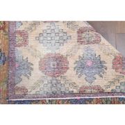 Tapis vintage turc Oushak fait main en laine et coton marron