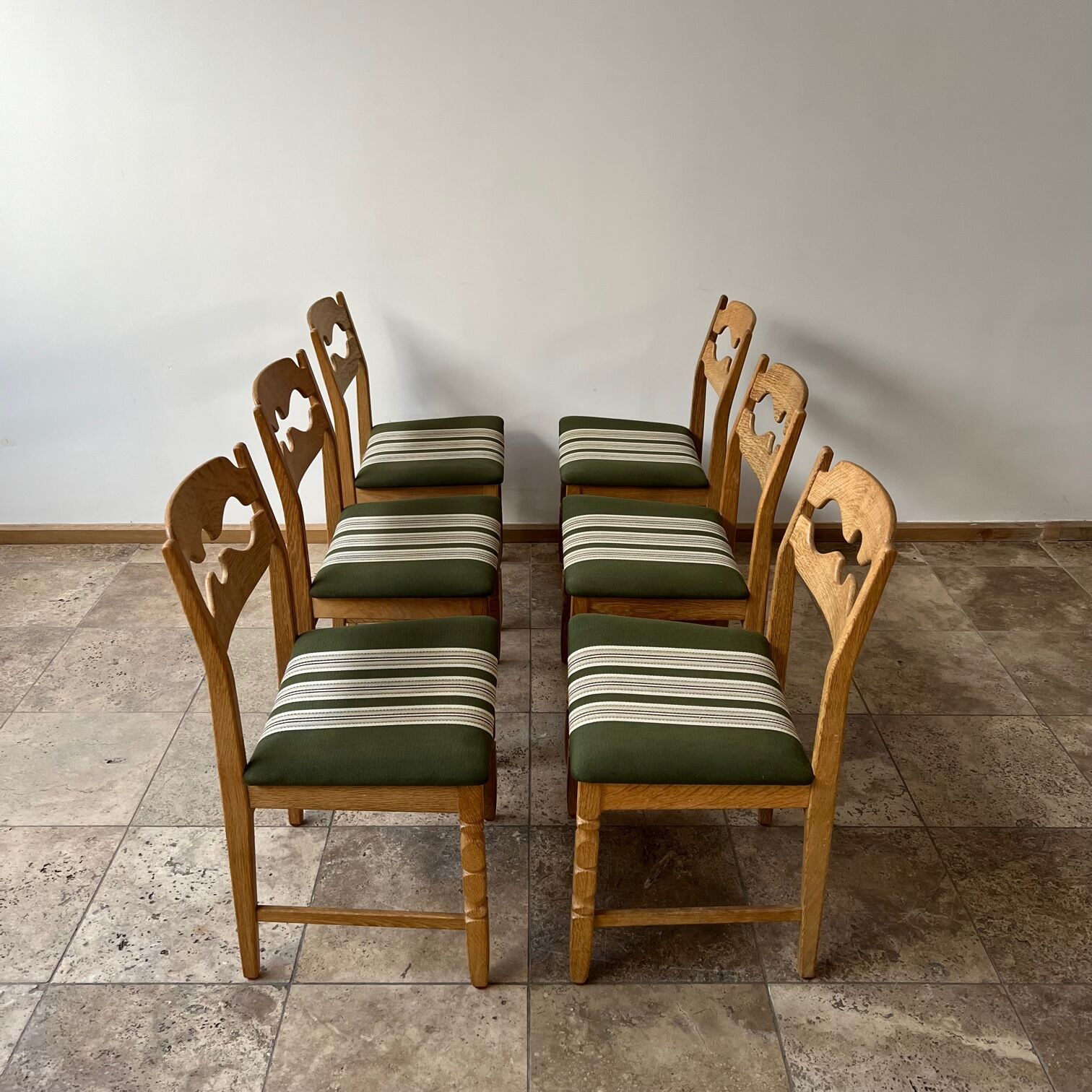 Mid-century oak danish dining chairs