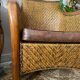 Fauteuil en rotin tressé vintage