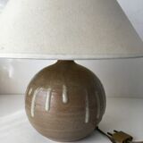 Sandstone lamp foot signed Michel Wojtowicz