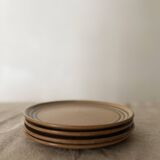 4 assiettes a dessert céramique atelier d'art sarreguemines, france 1970