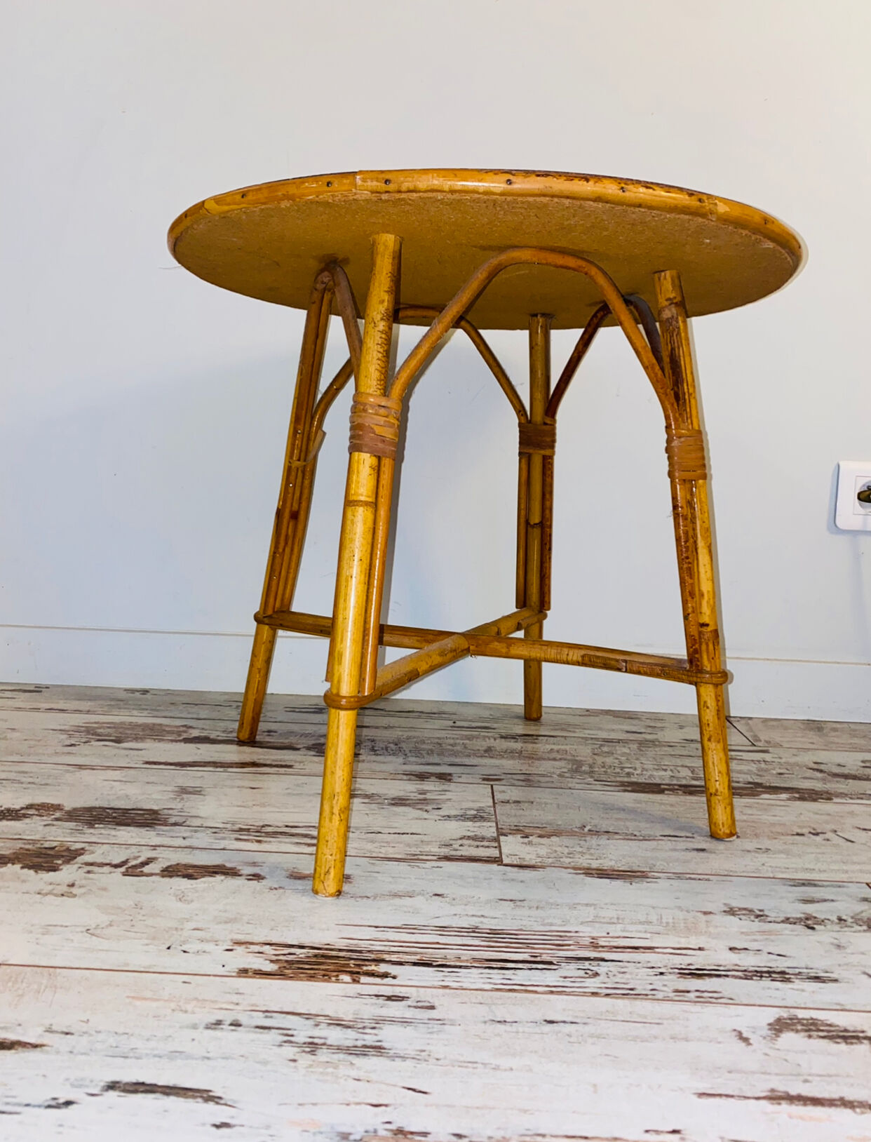 Coffee table bamboo & rattan circa 60/70