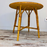 Table basse bambou & rotin circa 60/70