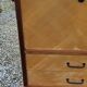 Enfilade of the 50s in oak and mahogany feet compass