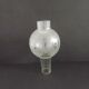 French Vintage Funnel Glass Lamp Shade – Opaque & Clear Geometric Pattern 2
