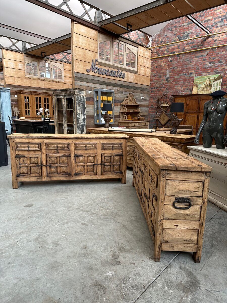 Pair of brutalist sideboards
