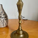 Golden brass candle holder lamp