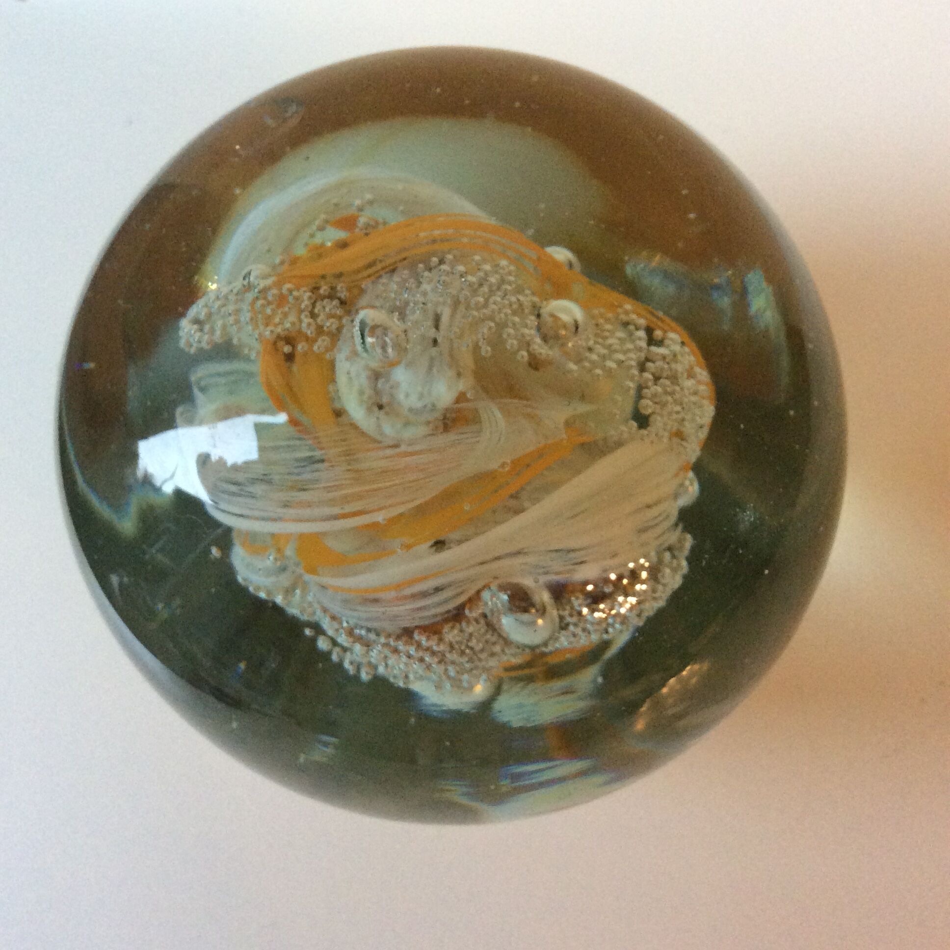 Vintage glass paper press