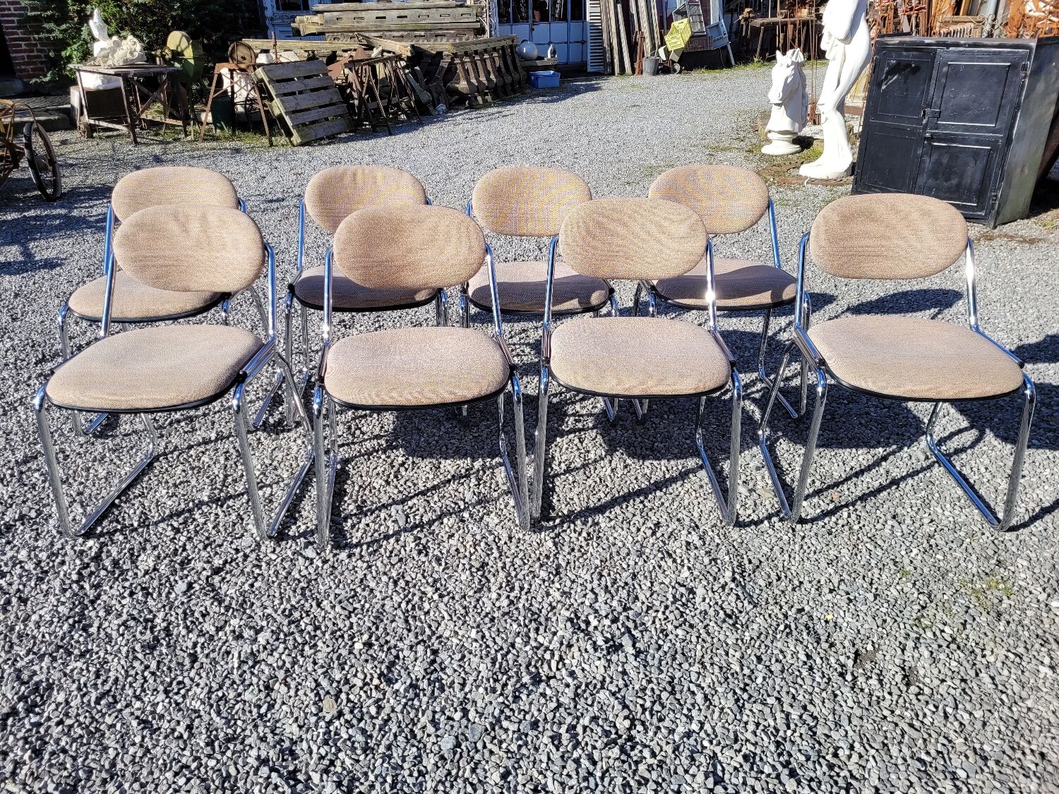 Set of 8 vintage office chairs