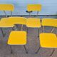 4 chaises formica pop jaune 1970