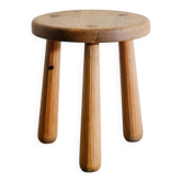 Tabouret Trépied "Skoga" Moderne en Bois en Pin par Axel Einar Hjorth, Suède, 1930s