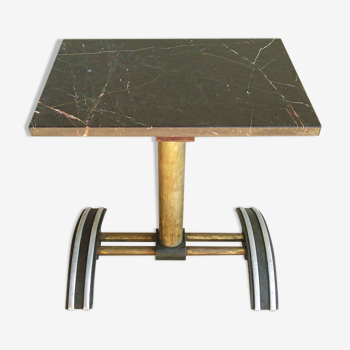 Bistro table vintage brass and cast iron