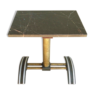 Bistro table vintage brass and cast iron