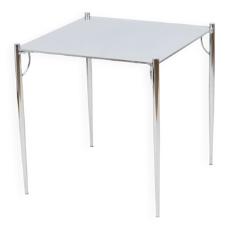 Table d’appoint Chromé Métal Conique Pieds Espace Age 50cm