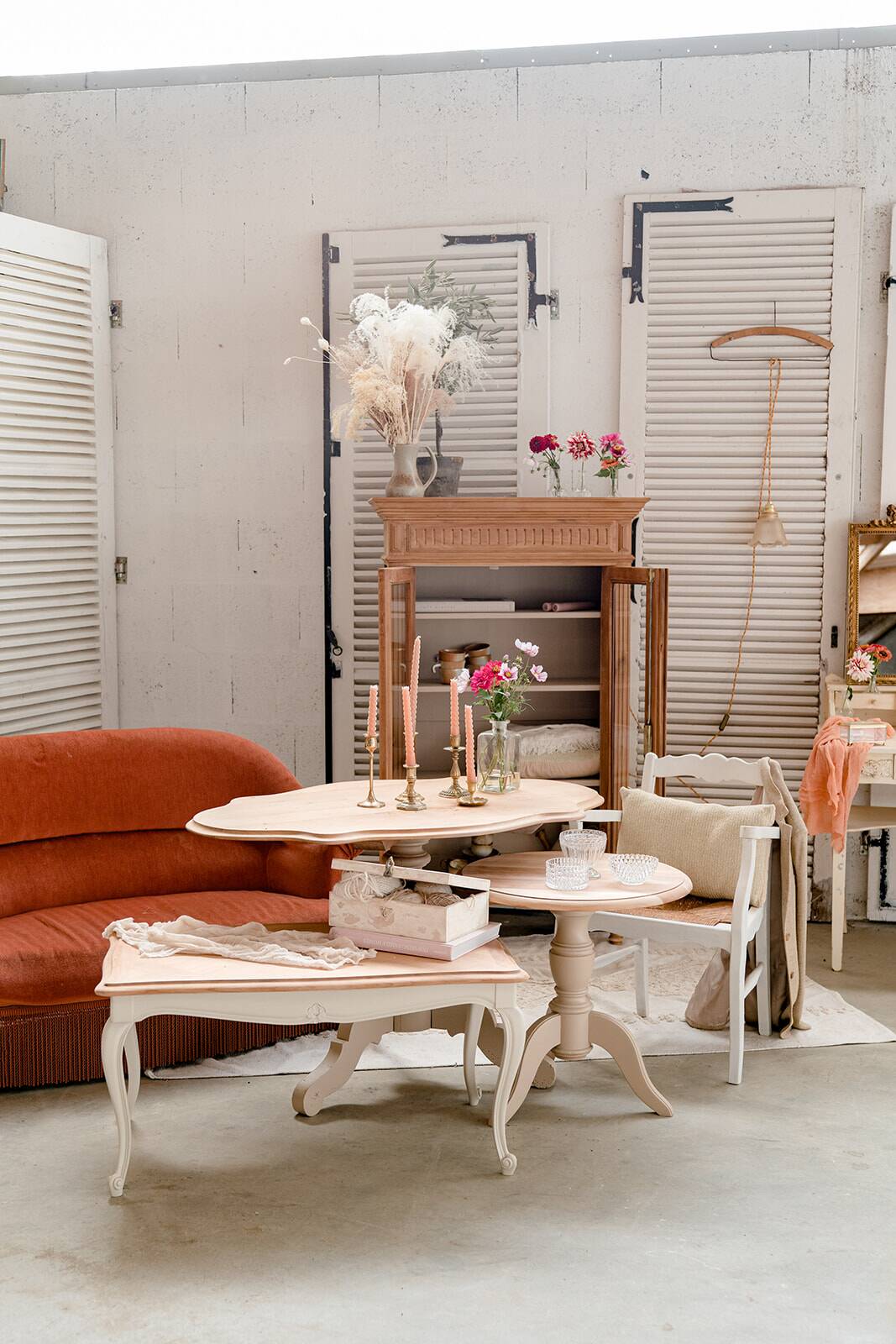 Old wooden pedestal table