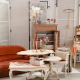 Old wooden pedestal table