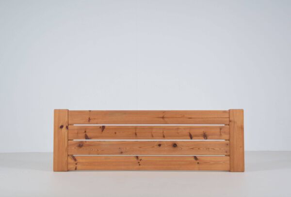 Banc en pin suédois par Nils Troed pour Glas Mäster, années 1960.