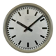 Grey Industrial Station Wall Clock from Nedklok, 1960
