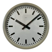 Grey Industrial Station Wall Clock from Nedklok, 1960
