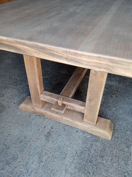 Farmhouse table / countryside natural solid wood