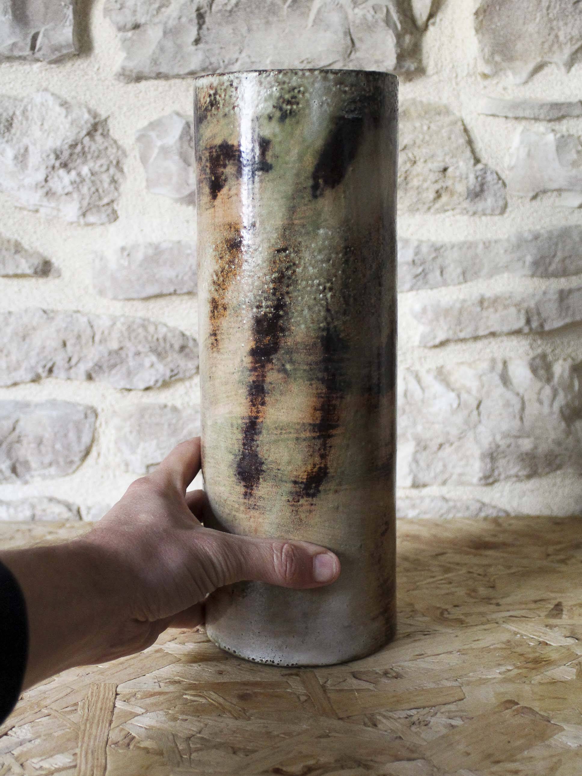 Olivier Pettit ceramic scroll vase