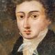 19th C. Portrait Painting Young Man Gentleman Antique