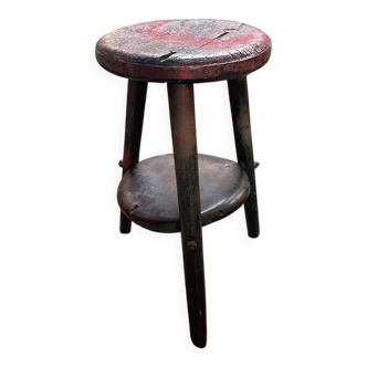 Tabouret d'ouvrier de style brutaliste et industriel, Italie, années 1900