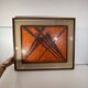 Antonio Secci, brutalist abstract painting, mixed media Italy Milano 69