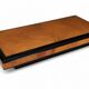 Large coffee table in elm burl – Contemporary design