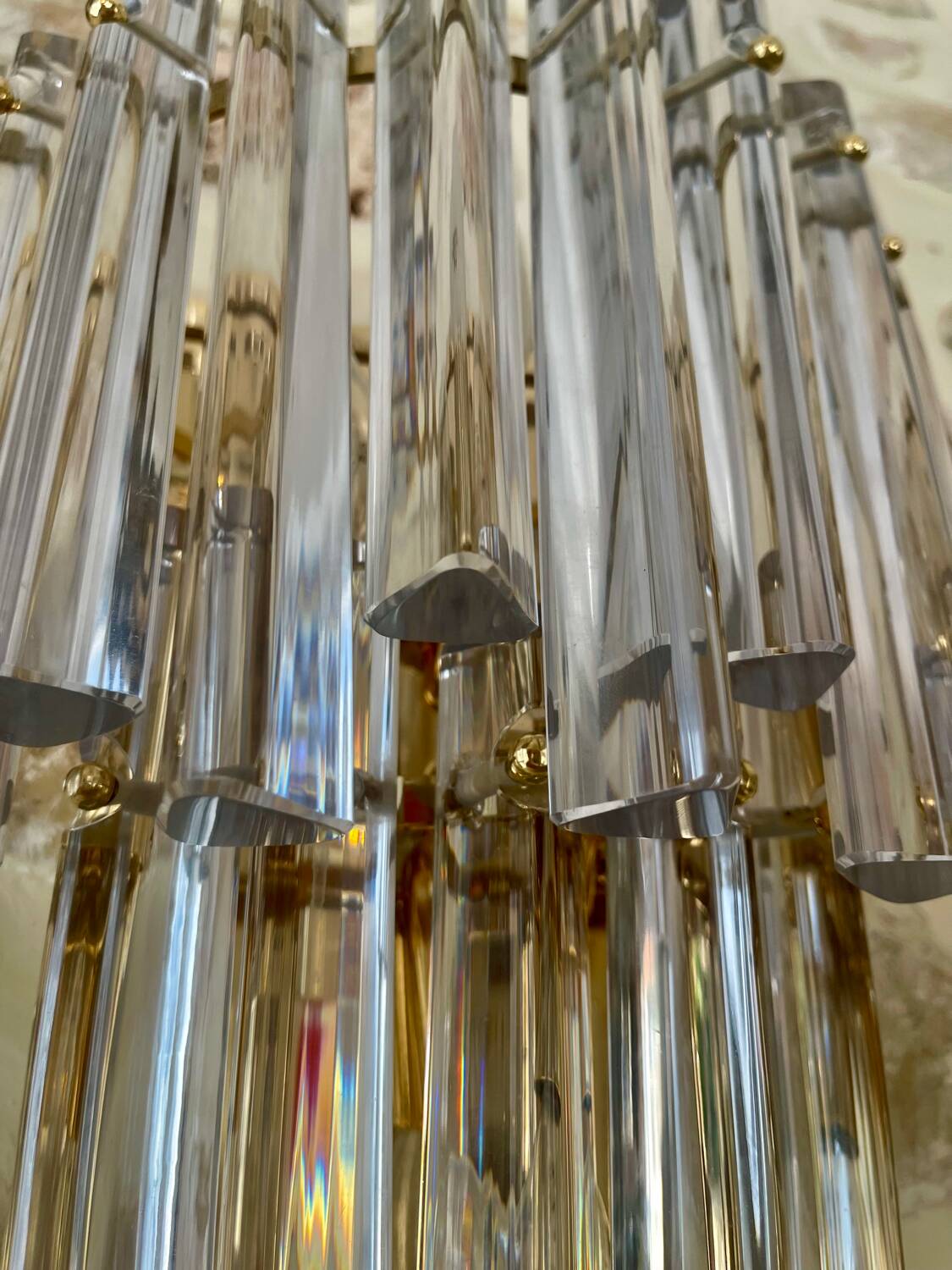 Venini murano glass wall light, Italy 1980s