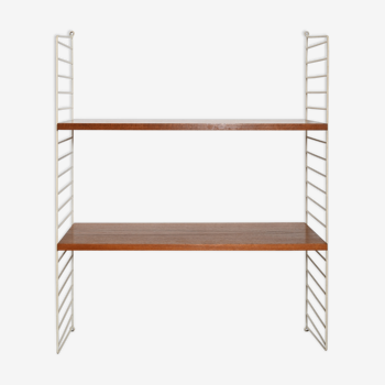 Wall-mounted bookcase with two shelves