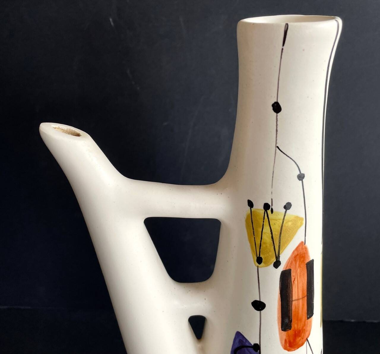 Earthenware “whiskey” bottle by Roger Capron Vallauris