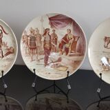 3 Creil and Montereau earthenware plates