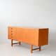 Scandinavian vintage oak sideboard with drawers and doors