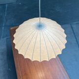 Mid-century modern Cocoon pendant lamp by Friedel Wauer for Goldkant Leuchten, Germany, 1960s.