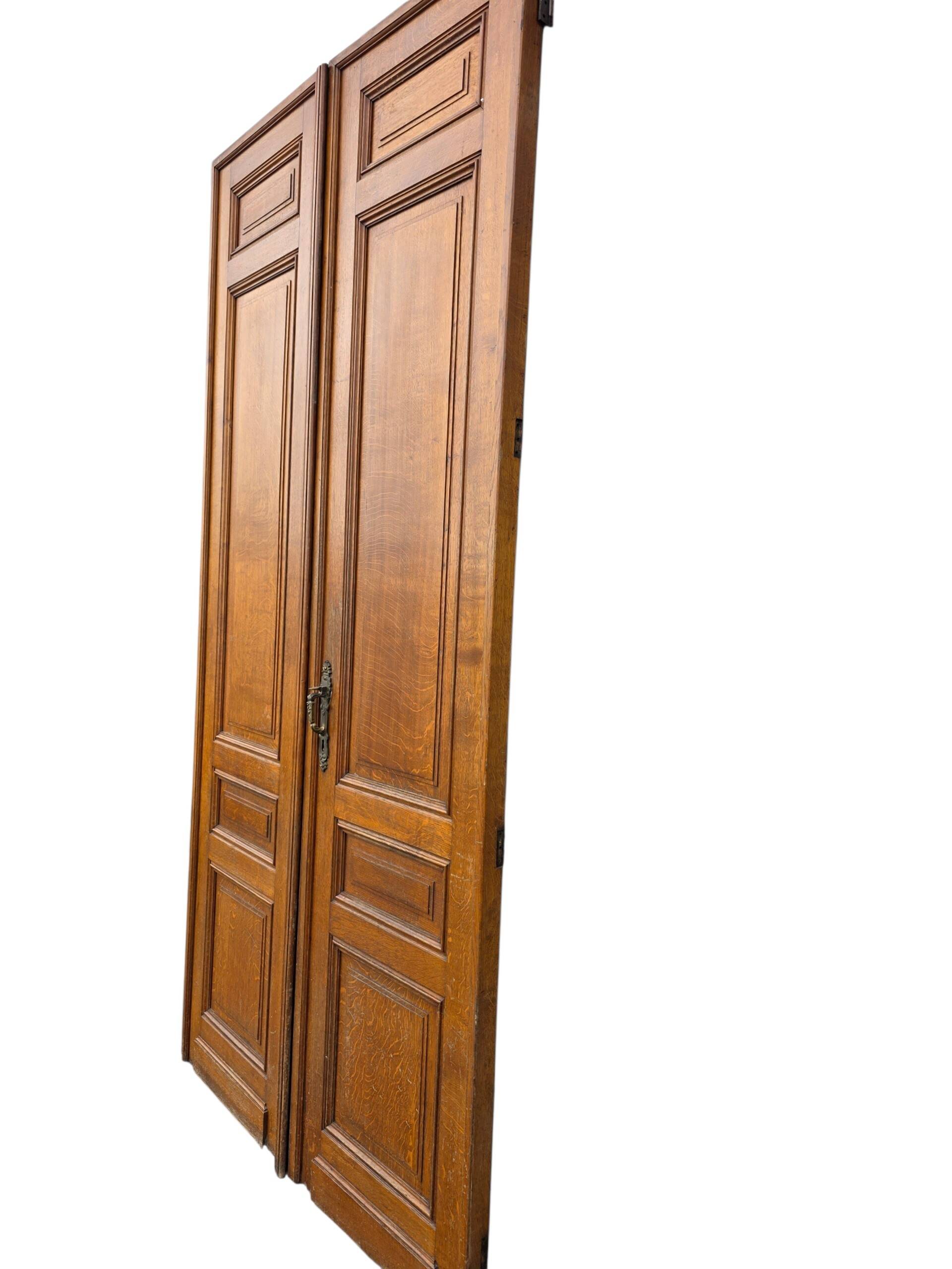 6 solid oak partition doors, 277cm in height (exceptional model)