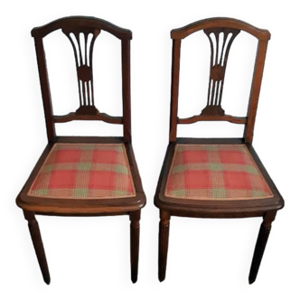 Set of 2 vintage art deco chairs.